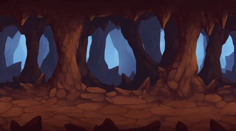 2D Cave Parallax Background