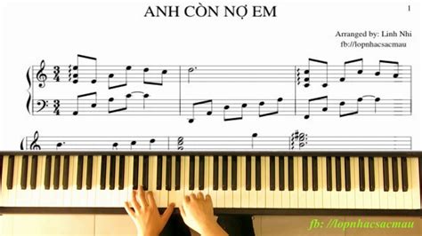 Anh Còn Nợ Em Rhythm Boston Tone A minor Piano cover Linh Nhi