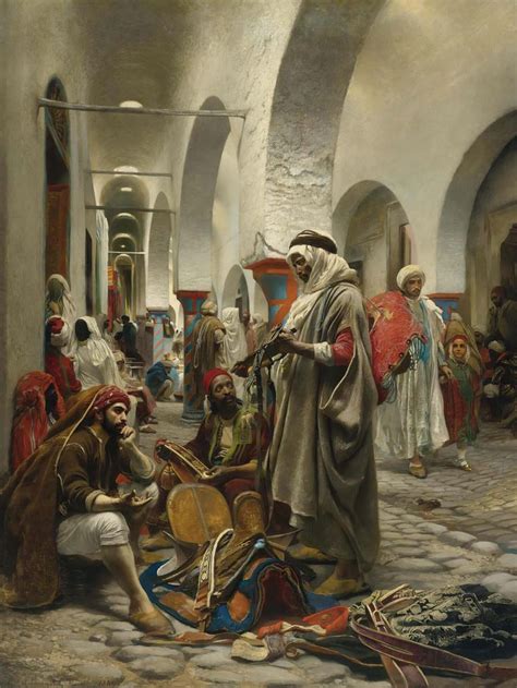 Anton Robert Leinweber The Souk Des Étoffes Tunis 1889 European