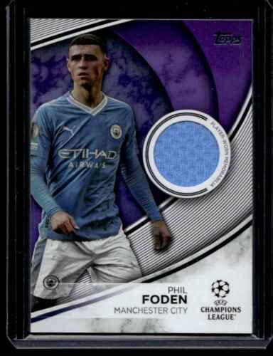 2023 Topps UEFA Club Superstar Relic Purple TS PF Phil Foden 141 299