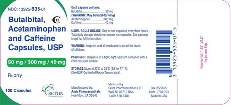 Butalbital Acetaminophen And Caffeine Capsule Drugs