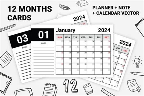 2024 Desk Planner Calendar Graphic by itsbilalattari · Creative Fabrica