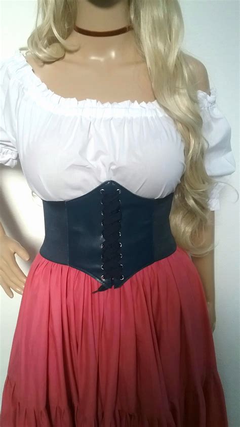 Black Corset Belt Renaissance Waist Cincher Underbust Corset Etsy