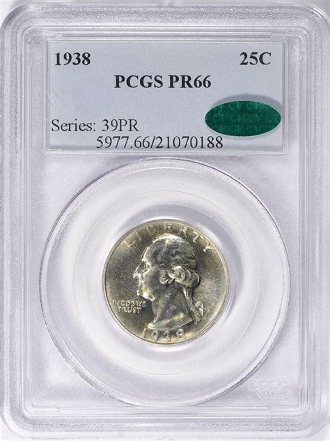 Washington Quarter Pcgs Proof Cac Green Item