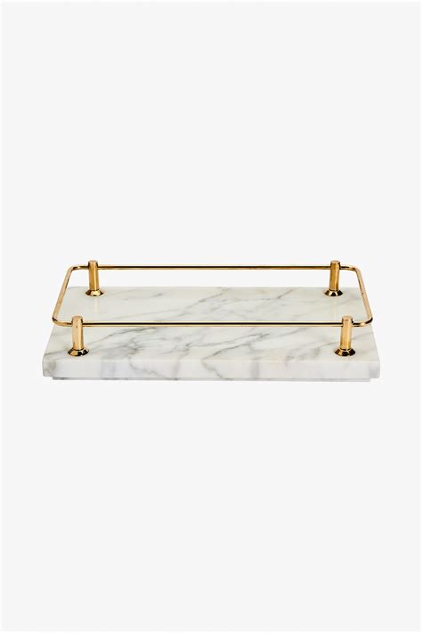 Cavea Marble Vanity Tray With Brass Rail Marble Vanity Vanity Tray Marble Shelf