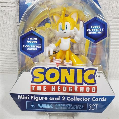 Sonic The Hedgehog TAILS Action Figure 2.5" + 2 Collector Cards Sega ...