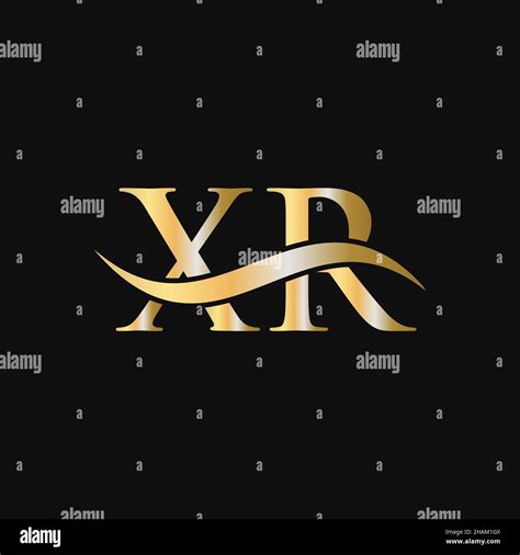 Letter XR Logo Design Template XR X R Letter Logo Modern Flat