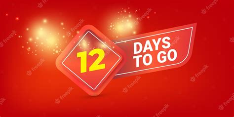 Premium Vector 12 Days To Go Banner Design Template