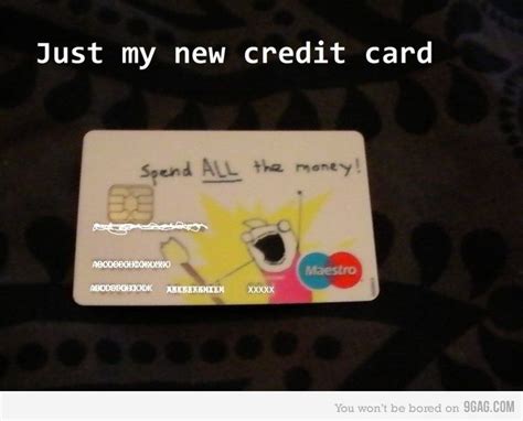 Spend All The Money Custom Credit Card Design Funny Pictures