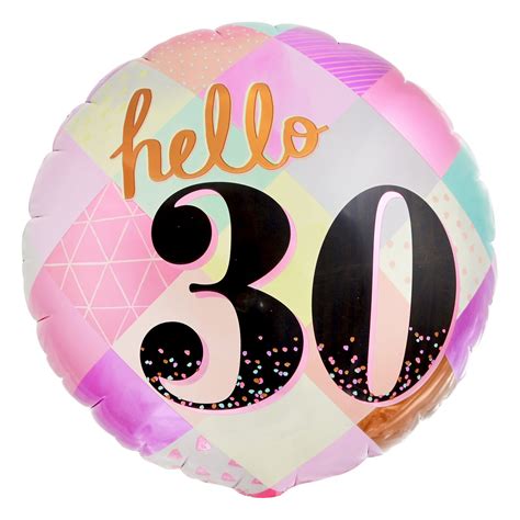 Buy Hello 30th Birthday 18 Inch Foil Helium Balloon For Gbp 2 99 Card Factory Uk