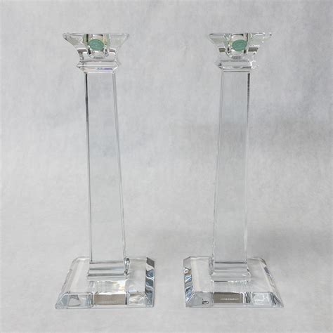 Tiffany Co Classic Crystal Candlestick Pair