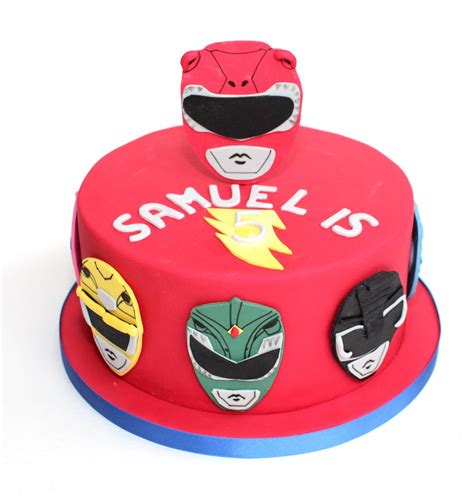 Power Rangers Logo Black Yellow Red Blue Pink Edible Cake Topper Image