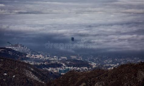 Almaty city. stock photo. Image of winter, light, city - 171425662