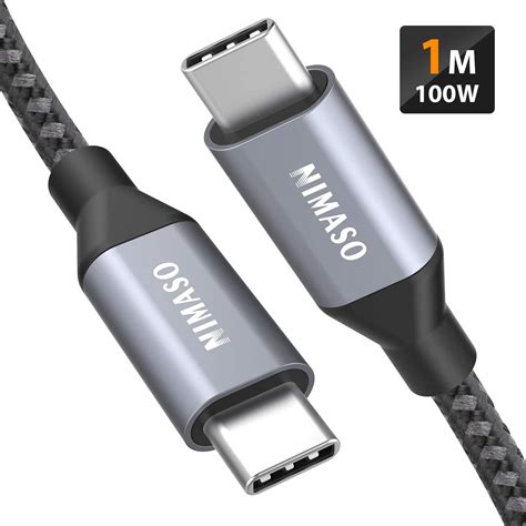 USB C To USB C Cable 1M NIMASO USB Type C 100W 20V Amazon Co Uk