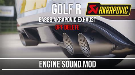 Volkswagen Golf R Akrapovic Opf Delete Exhaust Ea Engine Sound Mod