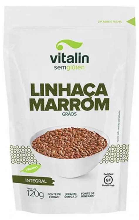 Linhaça Marrom Integral Vitalin 120g Alimentos e Bebidas Farinhas e