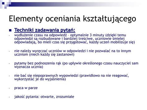 PPT Elementy oceniania kształtującego na lekcjach historii PowerPoint