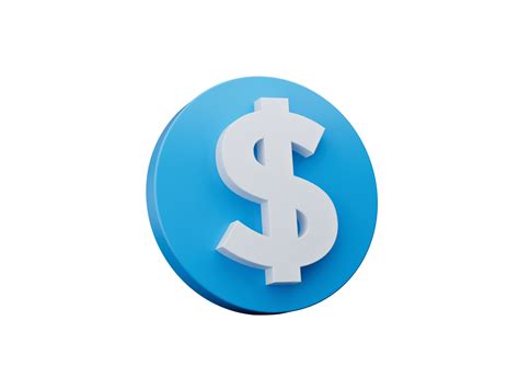 Dollar Symbol Icon 3d Illustration 44848769 Png