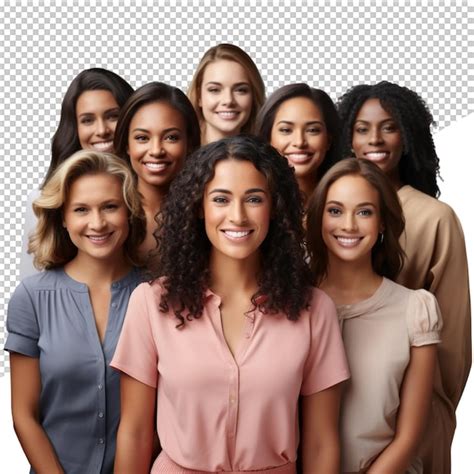 Un Grupo De Mujeres Posan Para Una Foto Con Una Que Lleva Una Camisa