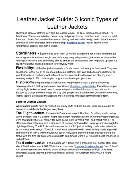 PPT - leather-jacket-guide-3-iconic-types-of-leather-jackets PowerPoint ...