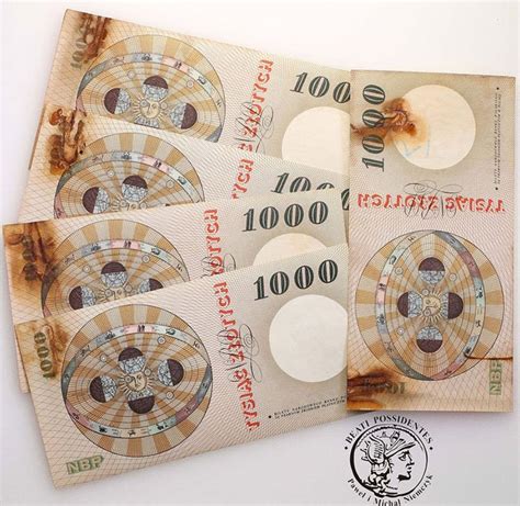 Banknot 1000 złotych 1965 Kopernik 5 szt st 3 4 archiwum niemczyk pl