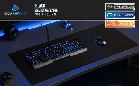 CSL Computer 68468499 Titanwolf XXL Speed Gaming Muismat Titanium Wolf