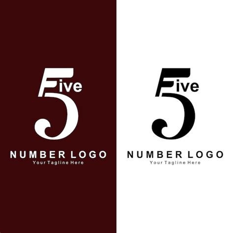 Premium Vector | Number 5 five logo design premium simple icon vector ...