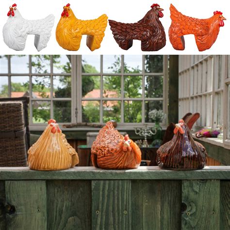 MLfire Clip Ladder Resin Hen Crafts Chicken Figure Sculptures Clamping