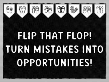 FLIP THAT FLOP! TURN MISTAKES INTO OPPORTUNITIES! Ready to print Flip ...