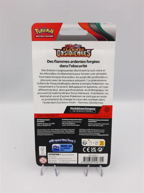 Booster Scellé Sous Blister De 10 Cartes Pokémon Flammes Obsidiennes