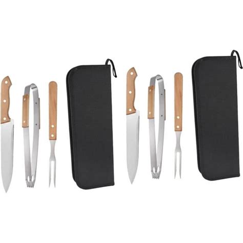 2 Sets Barbecue Couteau Et Fourchette Outils Outdoor Set Couteaux En