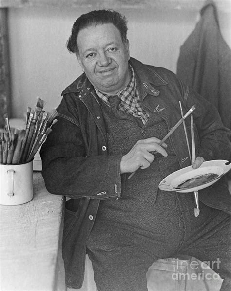 Mexican Painter Diego Rivera Holding By Bettmann