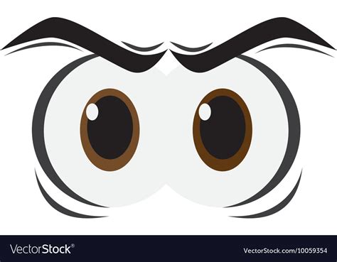 Angry Cartoon Eyes Icon Royalty Free Vector Image