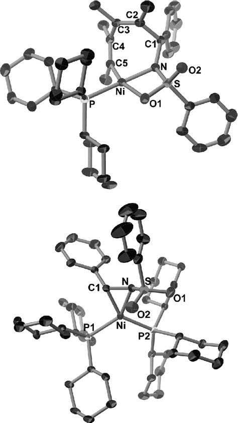 ORTEP Drawings Of 5ab A And 6a B With Thermal Ellipsoids At The 30