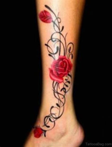 36 Fancy Rose Tattoos On Leg Tattoo Designs