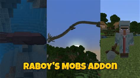 Raboy S Mobs Add On Showcase MCPE MoonlightYT YouTube