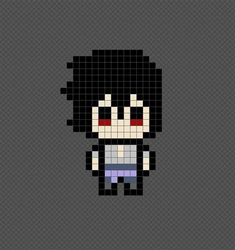 Easy Pixel Art On Grids Sasuke Sasuke Sprite By Mcg On Deviantart