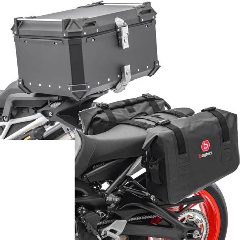 Set Top Case Alu Moto Xb Noir L Bagtecs Avec Sacoches Cavali Res