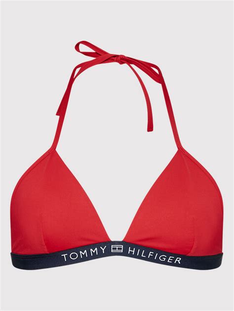 Tommy Hilfiger Bikini Oberteil Triangle UW0UW03323 Rot Modivo De