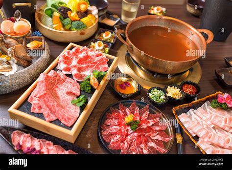 Seafood Cuisine Plate And Beef Sliced Meat For Hot Pots Pork Slices Scallops Seashells