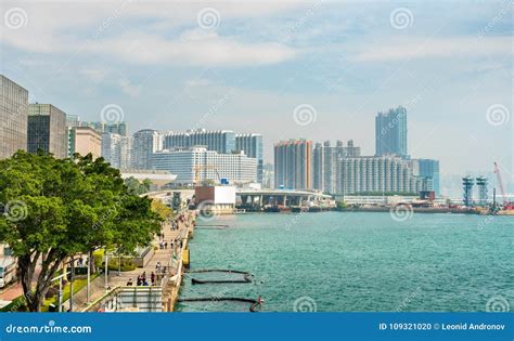 View Along The Tsim Sha Tsui Promenade In Hong Kong Stock Photo Image