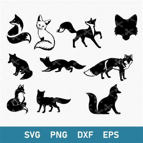 Fox Bunlde svg, Fox Svg, Fox Silhouette Svg Animla Svg, Png - Inspire Uplift