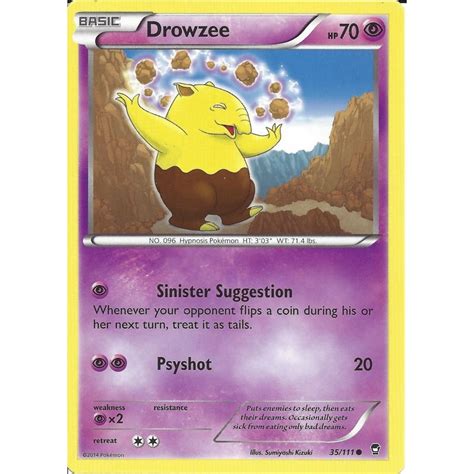 Pokemon Trading Card Game Drowzee Common Xy Furious Fists