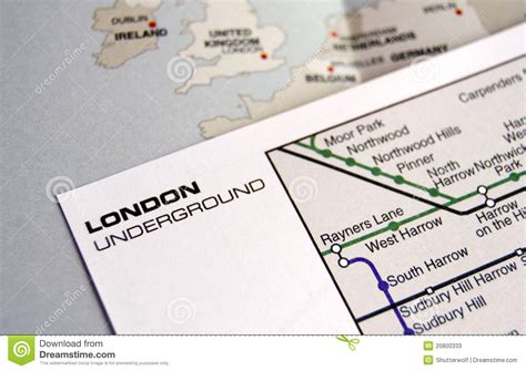 De Ondergrondse Kaart Van Londen Stock Afbeelding Image Of Spoorweg