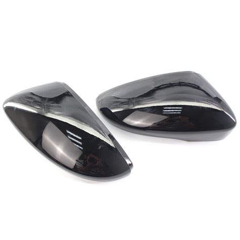 Pair Gloss Black Wing Mirror Cover Cap For Vw Beetle Cc Eos Jetta