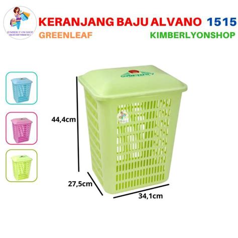 Jual Keranjang Pakaian Laundry Plastik Baju Kotor Alvano Green