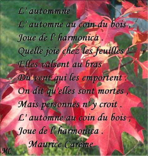 Quand Les Po Tes Racontent L Automne Aux Enfants Serapportant L