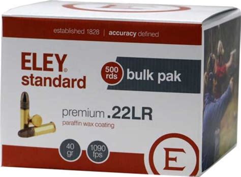 22 Long Rifle Ammunition Eley Ammunition 40 Grain 500 Rounds Cheap Bulk Ammo For Sale