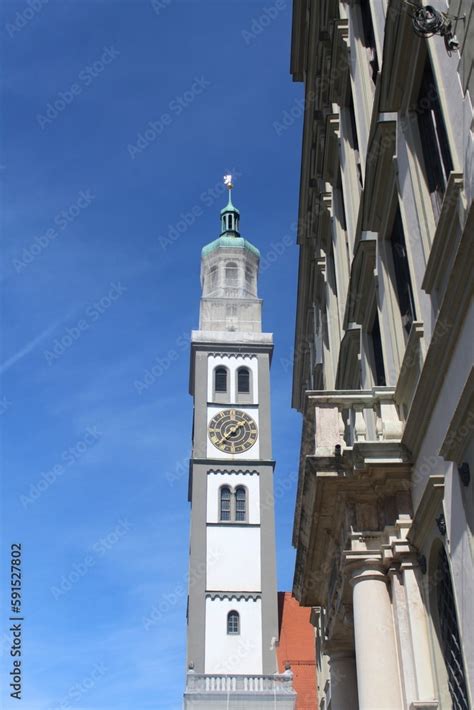 Perlachturm M Hoher Turm In Der Altstadt Von Augsburg Im