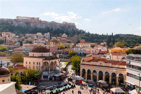 Atenas Grecia Nov Monastiraki Es Un Barrio De Mercado De